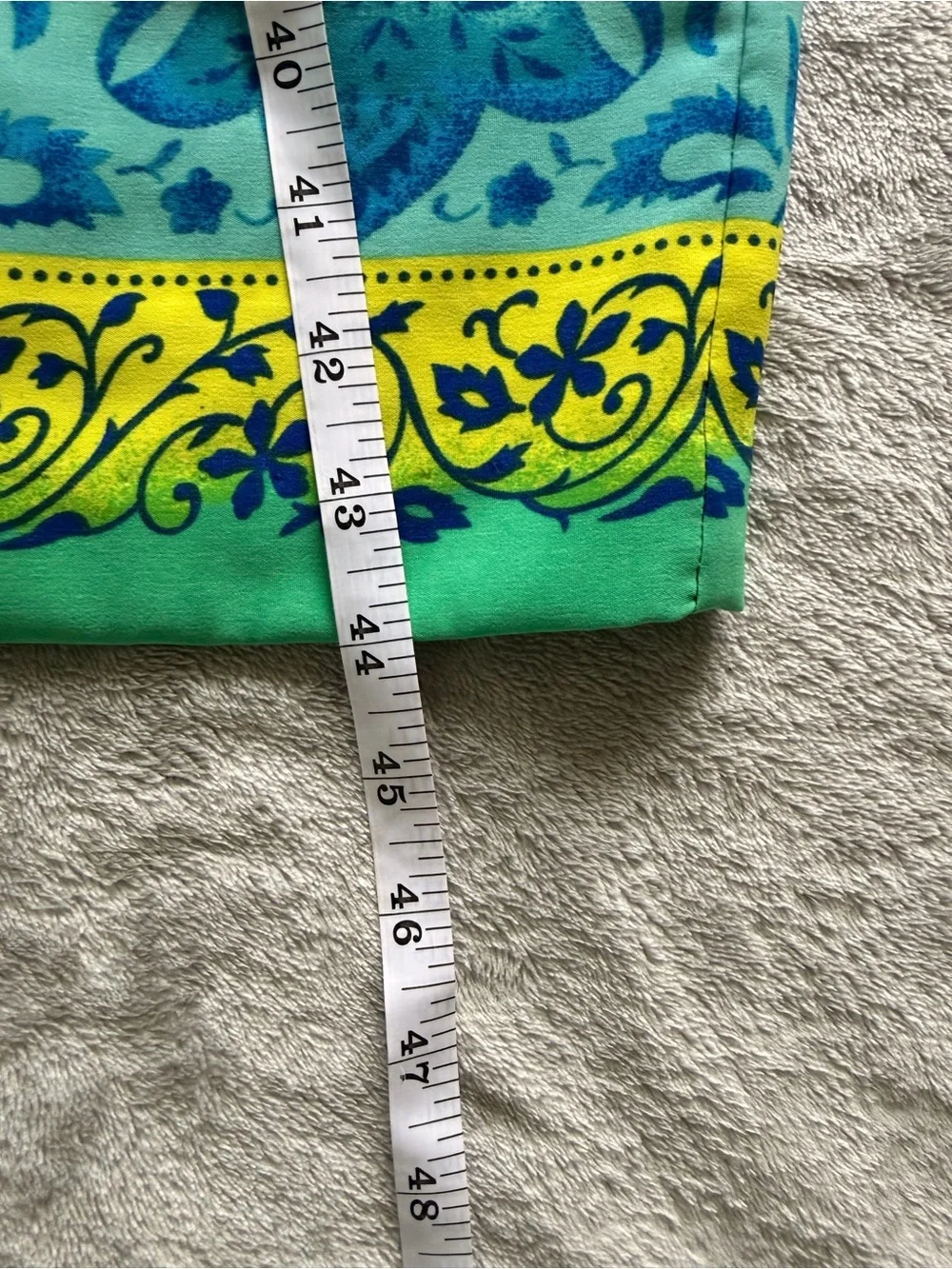 Sag Harbor 18 Blue Floral Border Wrap Dress Sleeveless